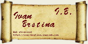 Ivan Brstina vizit kartica